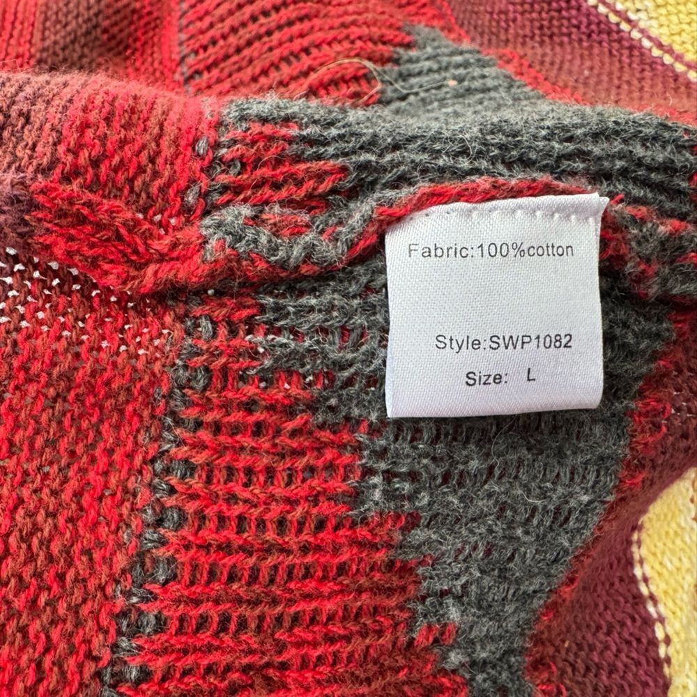 Elan Women's Aztec Western Hooded Cardigan 100% Cotton Size Large - Picture 6 of 9